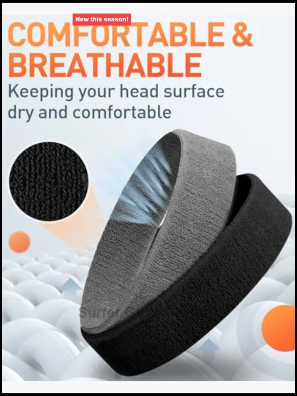 Terry Cloth Sweatband Headband Sport Headbands for Men Women Athletic Running